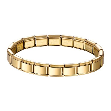 Version 1.0.0 Altın Rengi Paslanmaz Çelik İtalyan Charm Bileklik